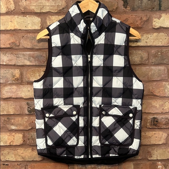 Woolrich Checkered Black and White Women's Vest - Picture 1 of 5